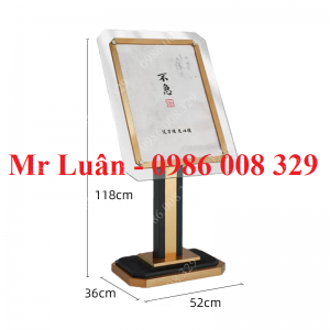 Bảng thông báo khách sạn inox hồng B80