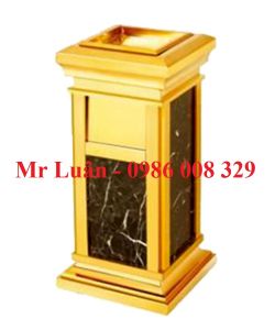 Thùng rác inox đá hoa cương A15