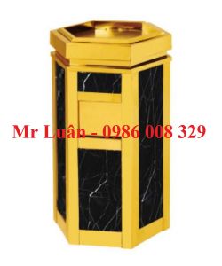 Thùng rác inox đá hoa cương A12