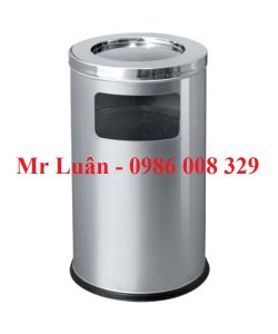 Thùng rác inox gạt tàn 38x73