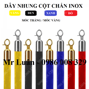 Dây nhung thay thế cột chắn inox