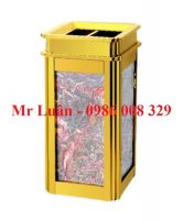 Thùng rác inox đá hoa cương A1