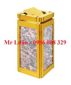 Thùng rác inox đá hoa cương A11-B