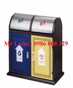 Thùng rác ngoài trời 2 ngăn A37-Q