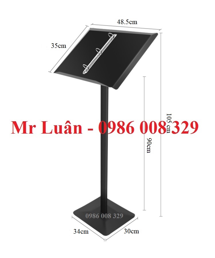 Giá kệ đen để quyển menu nhà hàng