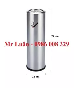 Cột trụ inox gạt tàn hình tròn