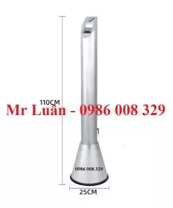 Cột trụ inox gạt tàn hình chóp