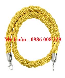Dây thừng bện màu vàng trụ chắn inox