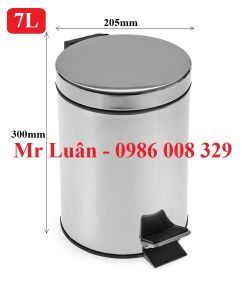 Thùng rác inox đạp chân 7L