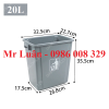 thung-rac-nhua-xam-nap-day-20l - ảnh nhỏ 2