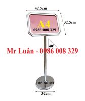 Bảng thông báo inox 8 cạnh A4
