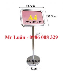 Bảng thông báo inox 8 cạnh A4