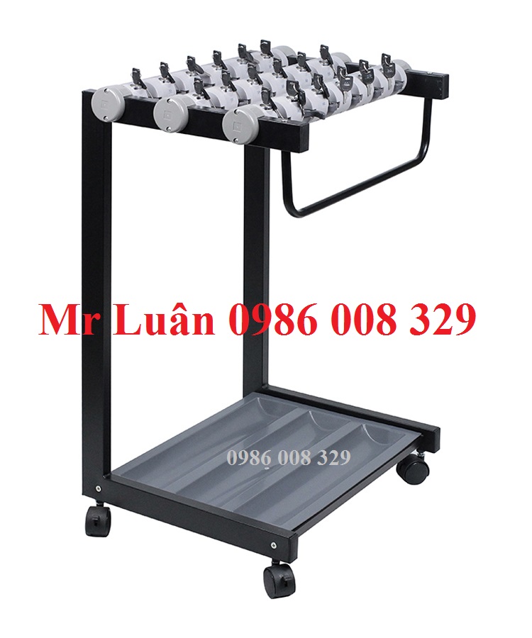 Kệ để ô dù màu đen 18 ô có khóa