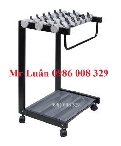 Kệ để ô dù màu đen 18 ô có khóa