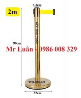 Cột ngăn inox vàng dây 2m vàng