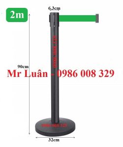 Trụ thép sơn đen dây 2m xanh lá