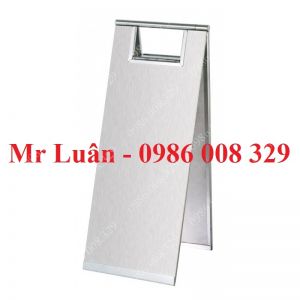 Biển cảnh báo chú ý inox gấp gọn chữ A