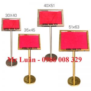 Bảng chỉ dẫn inox mặt nghiêng