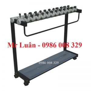 Kệ để dù 24 ô có khóa màu đen