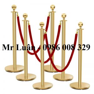 Trụ chắn inox vàng dây võng sự kiện