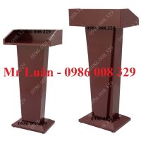 Bục phát biểu đứng lễ tân nhà hàng thép sơn đỏ