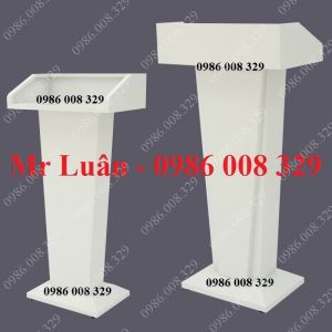 Bục phát biểu bục đứng lễ tân nhà hàng màu trắng