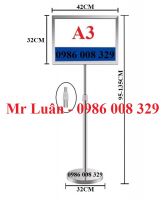 Bảng inox đứng 2 mặt A3 tăng chiều cao