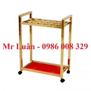 Kệ để dù giá treo ô inox vàng 18 lỗ