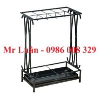 Kệ để dù giá treo ô thép sơn đen 10 lỗ