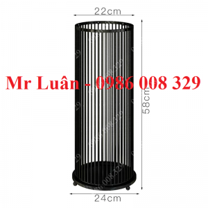 Thùng đựng ô dù hình tròn thép sơn đen