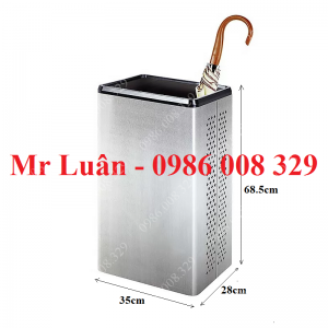 Thùng đựng ô dù inox hình chữ nhật
