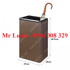 Thùng đựng ô dù thép sơn nâu hình chữ nhật