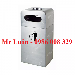 Thùng rác inox gạt tàn ngoài trời A53