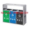 thung-rac-inox-3-ngan-co-gat-tan - ảnh nhỏ  1