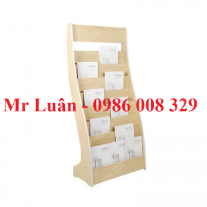 Kệ để tạp chí sách báo gỗ công nghiệp màu be
