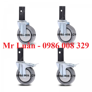 Bộ 4 bánh xe có khóa mua thêm cho xe đẩy inox