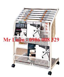 Kệ để tạp chí sách báo  H26 trắng