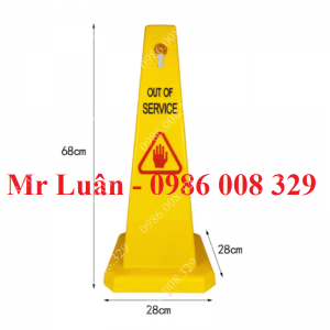 Biển báo không hoạt động hình trụ bằng nhựa