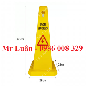 Biển báo nguy hiểm hình trụ bằng nhựa