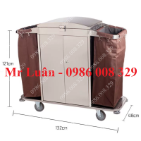 Xe đẩy dọn buồng phòng khách sạn X07