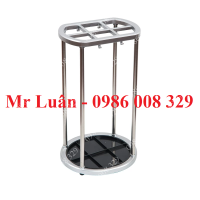 Giá treo ô khung nhựa thanh inox loại 6 ngăn
