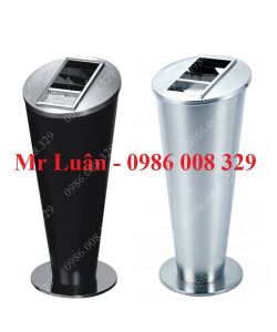 Thùng rác inox hình ô van chữ V