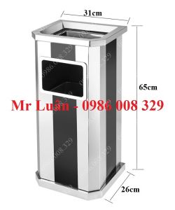 Thùng rác inox gạt tàn A61