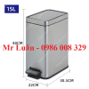 thung-rac-inox-dap-chan-chu-nhat-15-lit - ảnh nhỏ  1
