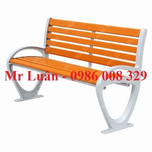 Ghế công viên nhôm đúc kết hợp nan nhựa