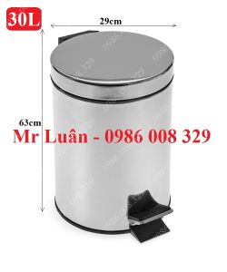 Thùng rác inox đạp chân 30L