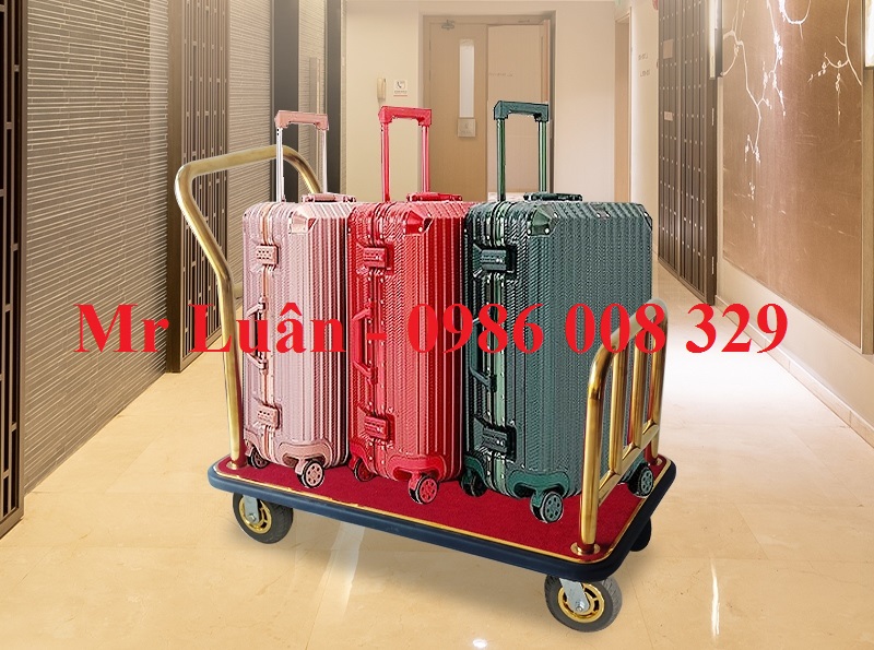 Xe đẩy hành lý khách sạn giá rẻ - Mẫu xe vận chuyển đồ đạc chuyên dụng cho khách sạn