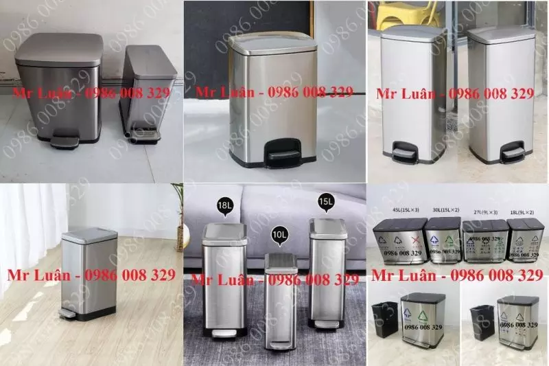 Mua thùng rác inox đạp chân ở đâu? - Nơi bán thùng rác inox đạp chân hình vuông hình chữ nhật giá rẻ