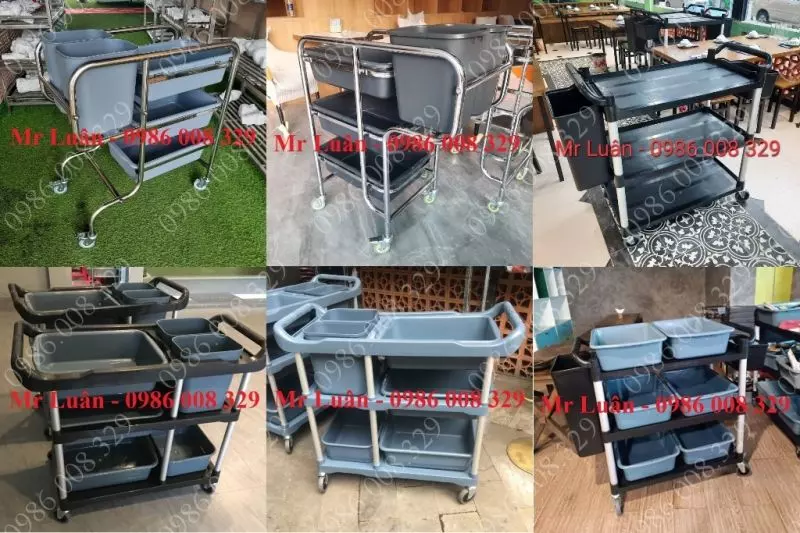 Mua xe đẩy thu dọn chén đĩa nhà hàng ở đâu? - Top 6 xe đẩy phục vụ thu dọn tô chén đĩa thức ăn thừa cho nhà hàng giá rẻ bán chạy nhất